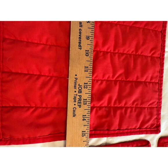 4 Handcrafted Quilted Carte Postel French Country Christmas Placemats Tree - Picture 4 of 15